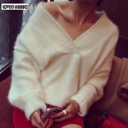 100% Genuine mink cashmere sweater womens Plush pure mink sweaters pullovers sweater basic coat free shipping JN214