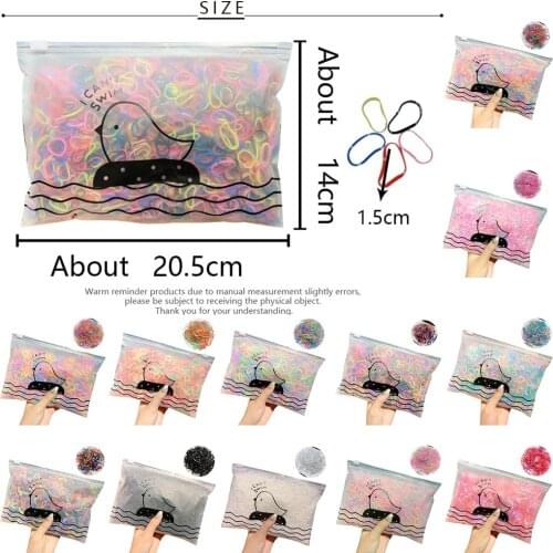 1000 PCS/Pack Girls Colorful Small Disposable Rubber Band Gum Ponytail Holder Elastic Hair Band Fashion Hair Accessories 2021