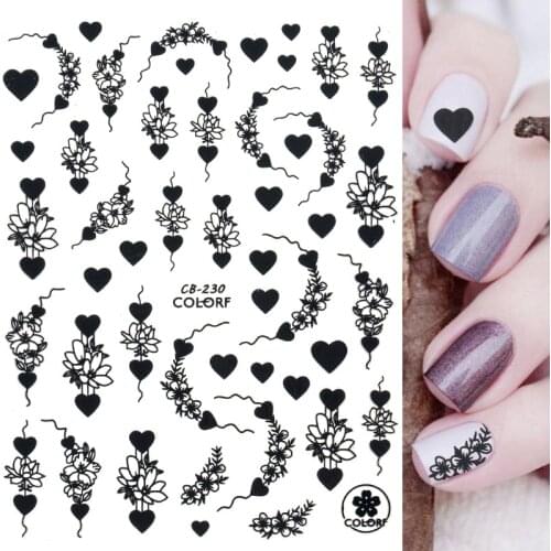3D Nail Stickers Sexy Girl Letter Nail Art Decorations Slider Love Heart Design Nails Accessories Fashion Transfer Decals
