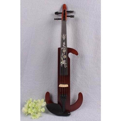 4/4 Electric Violin Right Hand Full Size Practice Show Maple Wood w/ Headphone