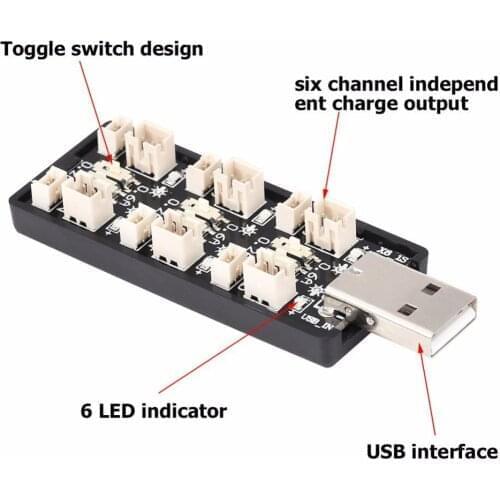 1s Charger Six-channel Usb To 3.8v High Voltage Lithium Battery Charging Pad Charging Panel