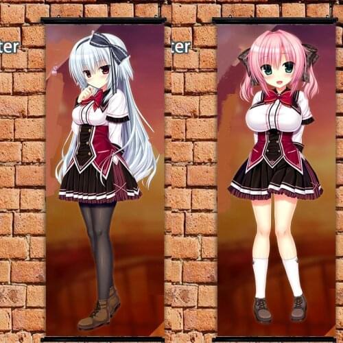 Anime Poster Wagamama High Spec Narumi Toa Miyase Mihiro Wall Scroll Painting Art Prints Home Room Decoration Long 105*40