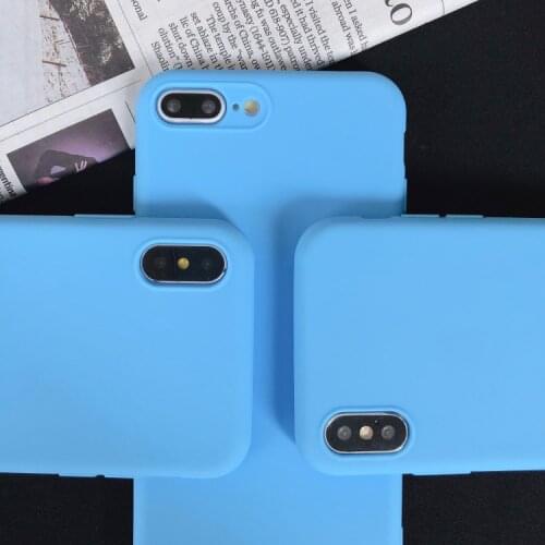 Sky Blue Matte Phone Case For Xiaomi Mi 8 9 se 9t 10t note 3 10 11 pro Mi a1 a2 a3 mia1 mia2 mia3 lite Silicone TPU Back Cover
