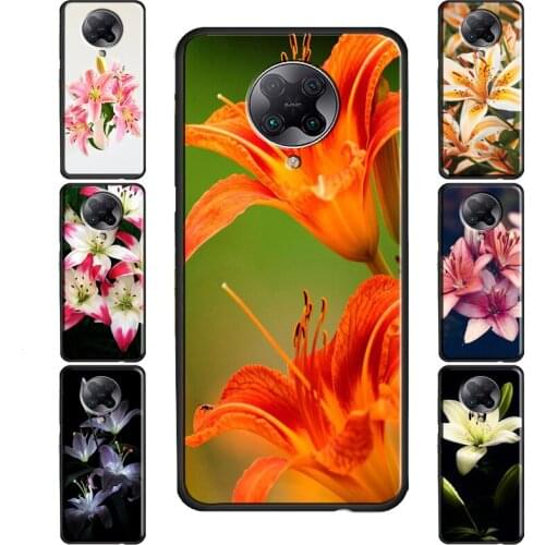 Colorful Flower Lily Case For POCO M3 Pro F3 F2 X3 Coque For Xiaomi Mi Note 10 Lite Mi 11 Ultra 9T 10T Pro A3