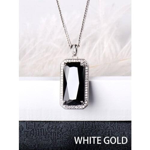 Black zircon Black Diamond， pendants for women， paired pendants，925 sterling silver necklace for women，kpop jewelry halloween