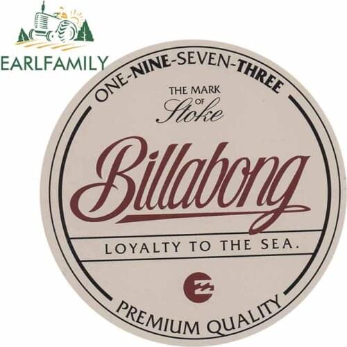 EARLFAMILY 13cm x 13cm for Billabong Mark of Stoke Fine SUV Car Stickers DIY Sticker Fashion Waterproof 3D Custom Printing Decal
