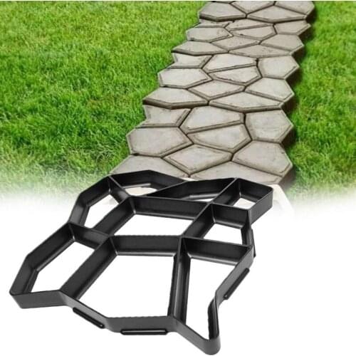Garden Pavement Mold DIY Manually Paving Cement Brick Stone Mould Floor Road Concrete Molds Reusable DIY Path Maker Home Garden