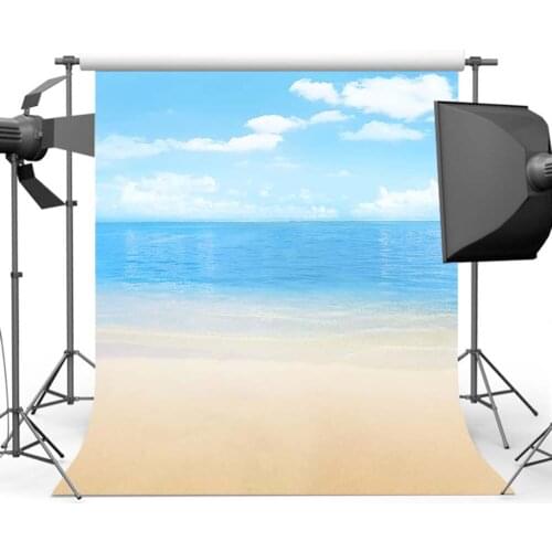 Mehofoto Photography Background Blue Sea Sky Beach for Children Backdrop Photographic CM-5072