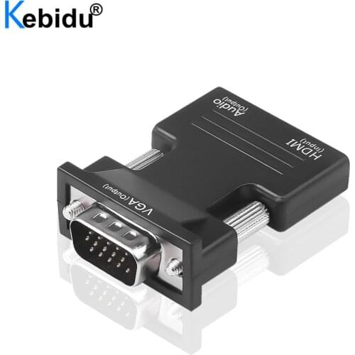 HDMI-compatible To VGA Converter With Audio Cable Female To Male Adapter 1080P Signal Output Convertor For HDTV PS3