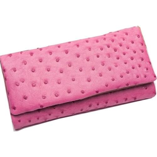 Ostrich pattern female Cowhide Leather Wallet women Clutch bag mobile phone bag money Female hasp wallet Card Holder wallet