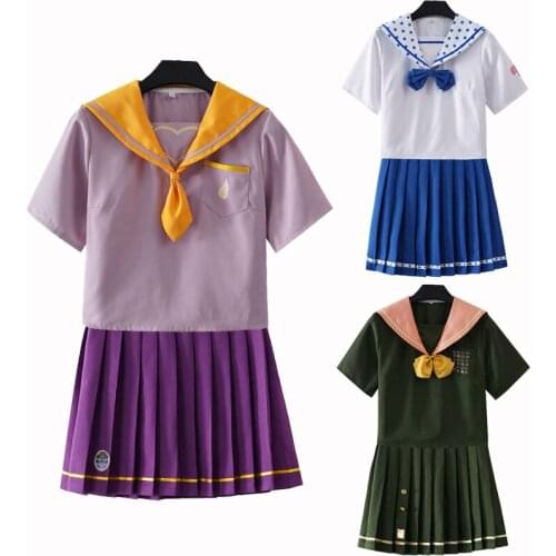 Anime JoJos Bizarre Adventure Cosplay Costumes Dio Brando JK Skirt Uniform Sets Higashikata Josuke Sailor Suit for Women Girls