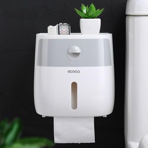 Creative Wall Mounted Toilet Paper Holder Shelf Waterproof Bathroom Tissue Storage Box Home Supplies Toilet Accessories