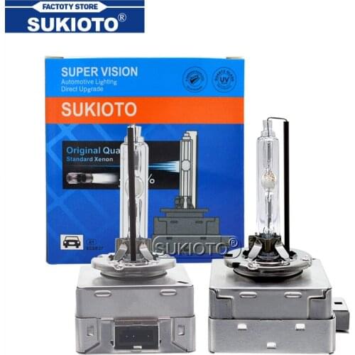 SUKIOTO OEM 35W D1S Xenon HID Bulb 4300K 5000K 6000K 8000K 55W D3S HID Xenon Lamp With Metal Bracket For D1 D3 Car Headlight Kit
