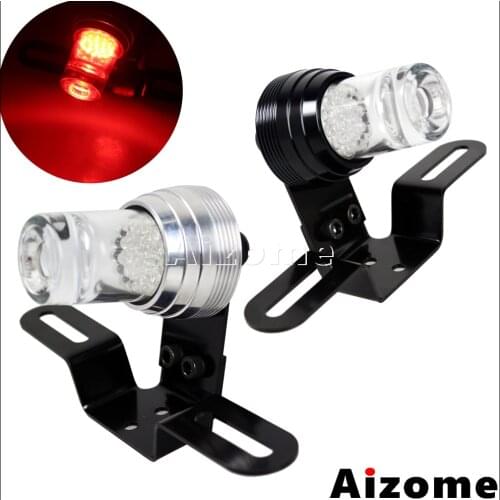 Motorcycle LED Taillight w/ Bracket Red Light Stop Lamp Rear Light For Harley Honda Yamaha Cruiser Cafe Racer Custom Project