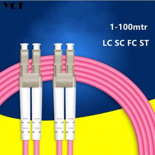 OM4 fiber optic patch cord SC-SC-LC-LC-FC-FC-ST-ST duplex 50/125um ftth jumper DX optical fiber patch lead multi mode IL 0.3dB