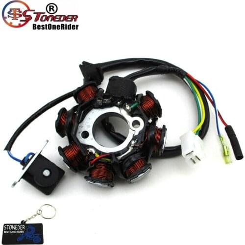 STONEDER 8 Coil AC Ignition Stator Magneto For GY6 50cc Engine Scooter Moped ATV Go Kart