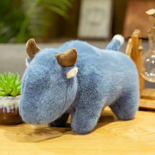 30/45cm Fluffy No Eye Bull Pillow Cattle Plush Toy Stuffed Pure Color Cow Animal Soft Toy For Baby Gift Stuffed Doll For Collect