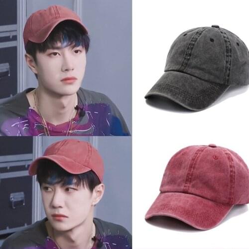 Casual All-match Baseball Cap Distressed Washed Denim Cap Street Hipster Hat Couples Crooked Brim Hat Trucker Hat Unisex Solid