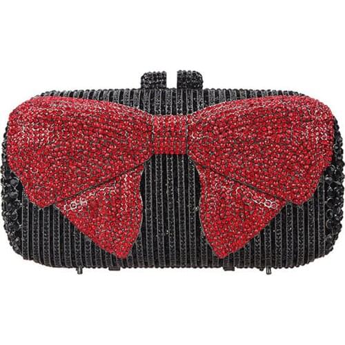 Luxury Black Red 11 Colors Evening Crystal Clutches Bag Women Party Purse 100% Handmade Diamond Lady Dinner Bags Clutch Handbags