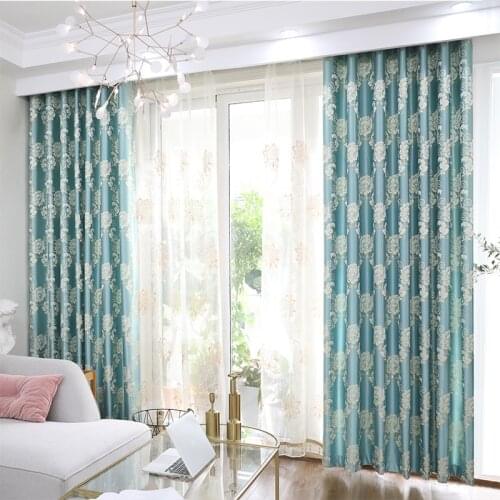 New Classical Pattern Curtain Cloth Gold Silk Jacquard Embroidered Curtain Cloth Window Screen Curtains for Living Room Bedroom