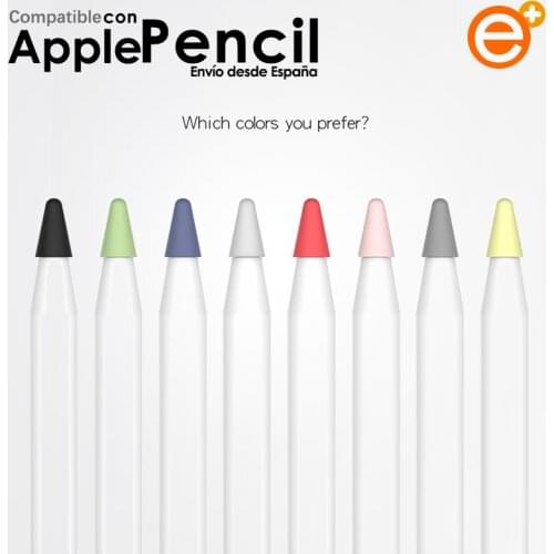 Funda Silicona de Punta Compatible con Apple Pencil 1 y 2 de 8 Unidades Cubierta Protector para Lápiz de Tablet