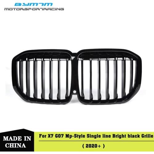 Mp-Style ABS Bright black Single line Grille For BMW X7 G07