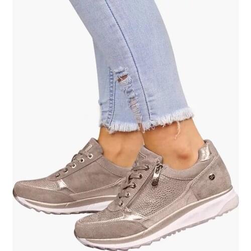 New Women Wedges Sneakers Women Vulcanize Shoes Sequins Shake Shoes Fashion Girls Solid shallow Sport Shoes Woman Sneakers Shoes