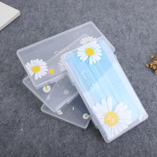 1Pc Transparent Mask Storage Box Disposable Mask Case Mask Storage Case Storage Box Organizer Container Surgical Face Mask Case