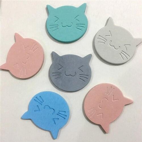 1PC Water Absorptio Cute Cartoon Cat Shape Heat Insulation Table Mat Family Office Anti-Skid Tea Cup Milk Mug Coffee Cup Coaster