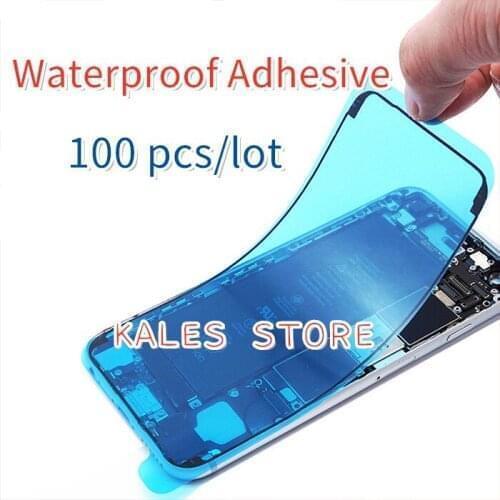 100pcs Waterproof Sticker Adhesive Tape for iPhoe 7P 8p White Pre-Cut LCD Screen Frame Repair