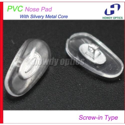 2000pcs Eyeglasses PVC Nose Pads Wth Metal Core 14mm Screw in Type Glasses Accessories