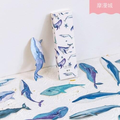 30 pieces of Whale Bookmarks Peace Messenger Sea Spirit Paper Stationery Memo Message Summary Function Card mark