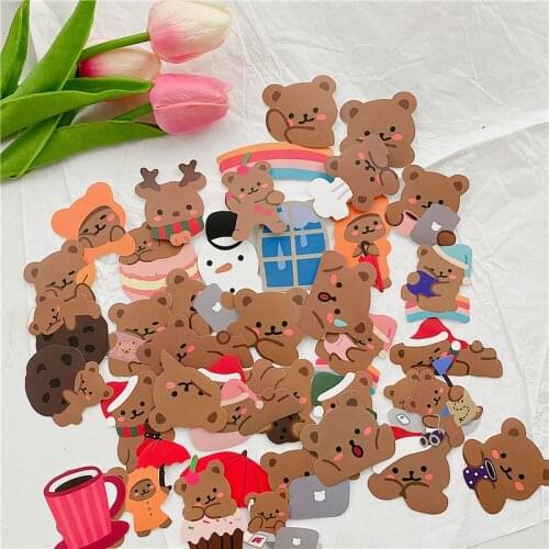60pc Ins Cartoon Bear Graffiti Cute Stickers Waterproof Sealing Post It Phone Suitcase Laptop DIY Decorative Sticker Stationery
