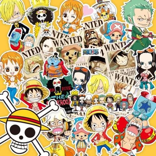 Anime pirates road fly straw hat group stickers travel suitcase luggage stickers computer guitar waterproof
