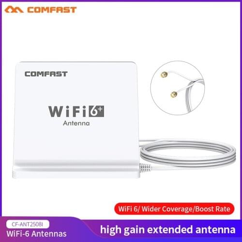 360° High Gain Extended 4dBi dual band Antenna 1.5M Extension base SMA Connector for 802.11AX Wifi 6 Router and Network Card