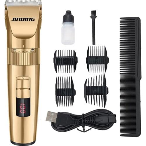 Cordless Electric Hair Trimmer USB Rechargeable Hair Clipper Cutter Knife Head Washing LED Screen Trimmer Haircut for Barber
