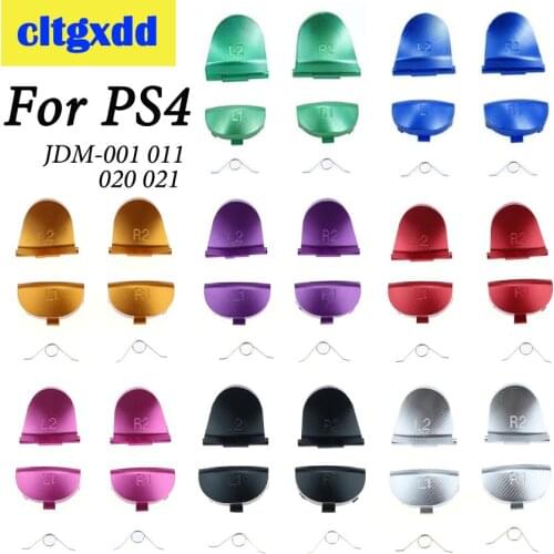 Cltgxdd Aluminum Metal Controller Analog Grip Buttons Trigger Button for PS4 Controller Gen 1 Metal Buttons JDM-001 011 020 021