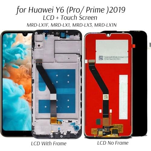 Display For Huawei Y6 2019 Y 6 Pro/Prime MRD-LX1N LX1F LX1 LX2 LX3 Lcd Display Touch Screen Replacement Tested Phone LCD Screen