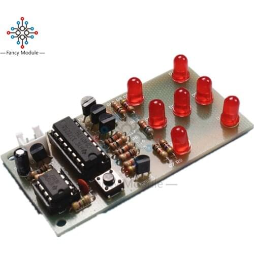 Electronic Dice NE555 CD4017 DIY Kit 5mm Red LED Light LEDs 4.5-5V ICSK057A Electronic Fun DIY Kit Module