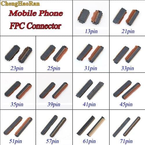 FPC connector socket LCD display screen Connector Port on mainboard 13pin 23pin 25pin 31pin 41pin 45pin 51pin Repair Replacement