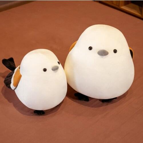 35-50cm Lovely White Fat Bird Doll Animal Stuffed Plush Toy Interior Decoration Adult Childrens Birthday Gift