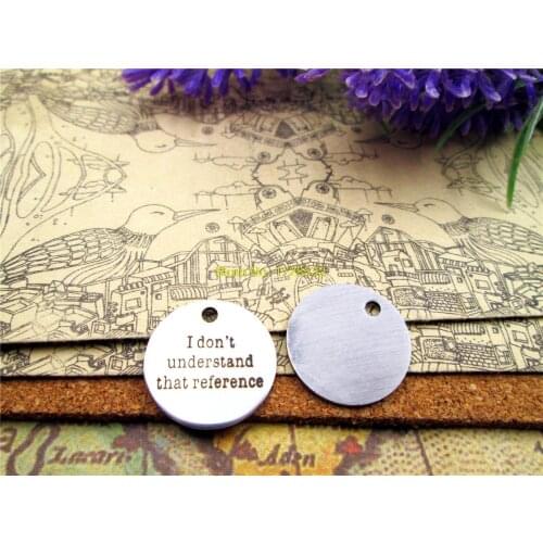 20pcs--20mm stainless steel circle round " I don't understand that reference " version 2 one side DIY Charms Pendants