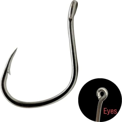 30pcs Pike Sea Eye Hook 1/0~4/0 Light Casting DIY Assist Hook Slow Pitch Jigging Offshore Fishingk Saltwater Game Jig Fishing uk