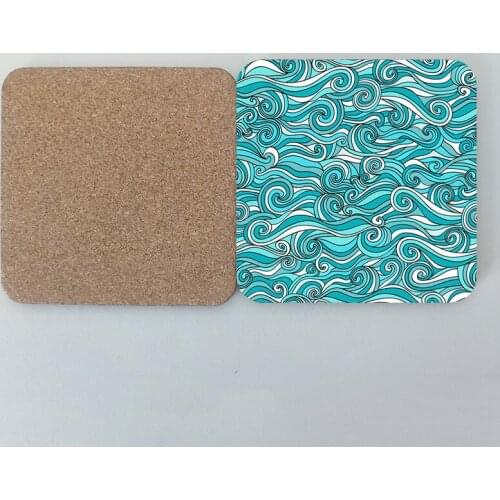 Logo print beer mug coaster wooden coffee cup pad tea mat cafe bar restaurant signage sign board table decoration accessories