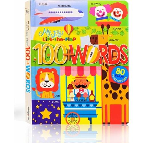 My First Lift The Flap 100 Words English Educational Baby 3d Flap Picture Books Children Words In English Picture Reading Books