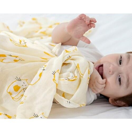 Muslin Baby Blanket Cotton Bamboo Super Soft Baby Swaddle For Newborns Lovely Wraps Baby Bath Towel Bed Sheet