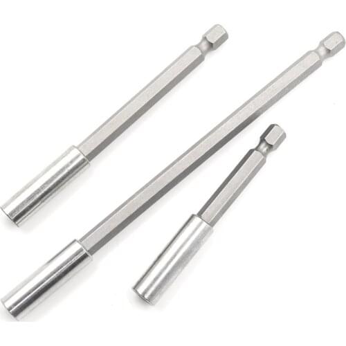 New 3Pcs/set 1/4" Hex Magnetic Bit Holder 75/100/150mm Hex Shank Screwdriver Bars Power Extension Drill Driver Accessories Tool