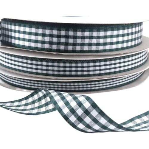 Olive Green Check Wired Ribbon Easter ribbon Chevron ribbon Spring Ribbon daisy ribbon Grosgrain Ribbon DIY Crafts 10mm/16mm/25m