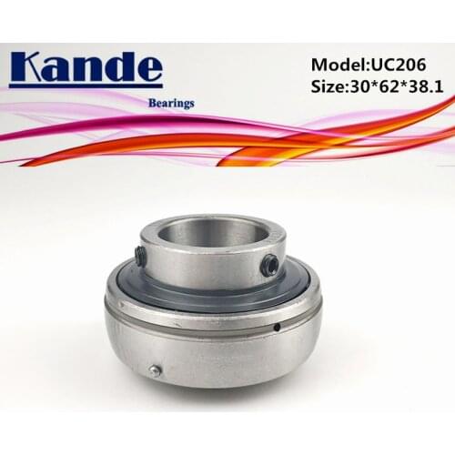Kande Bearings 1pc UC 206 ID: 30mm UC206-18 ID: 1-1/8" in UC206-19 ID: 1-3/16"in pillow block bearing UC206 UC 206-18 UC206-19