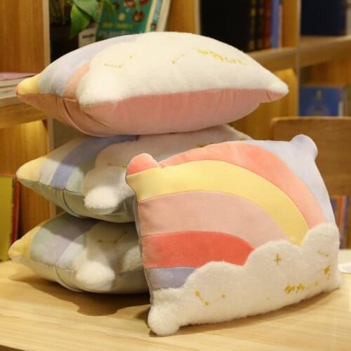 Colourful Comfortable Stars Love Rainbow Clouds Cushion Pink Pillow Chair Cushion Sofa Pillow Home Decoration Birthday Gifts